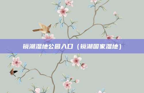 镜湖湿地公园入口（镜湖国家湿地）
