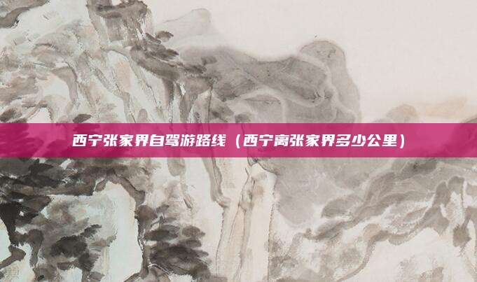 西宁张家界自驾游路线(西宁离张家界多少公里)