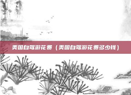美国自驾游花费（美国自驾游花费多少钱）