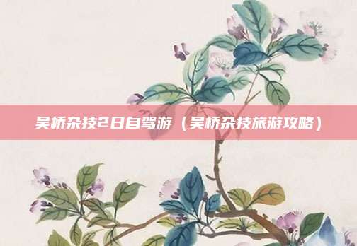 吴桥杂技2日自驾游(吴桥杂技旅游攻略)