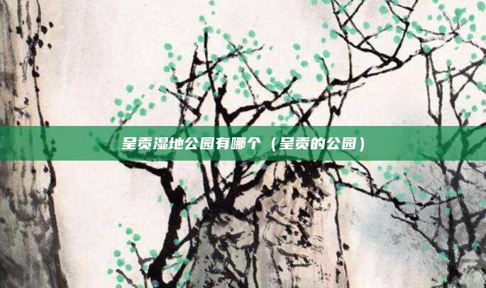 呈贡湿地公园有哪个(呈贡的公园)