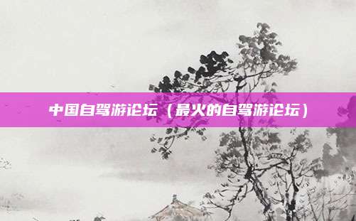 中国自驾游论坛（最火的自驾游论坛）