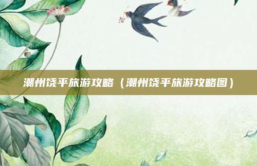 潮州饶平旅游攻略（潮州饶平旅游攻略图）