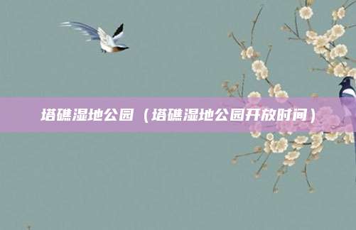 塔礁湿地公园(塔礁湿地公园开放时间)