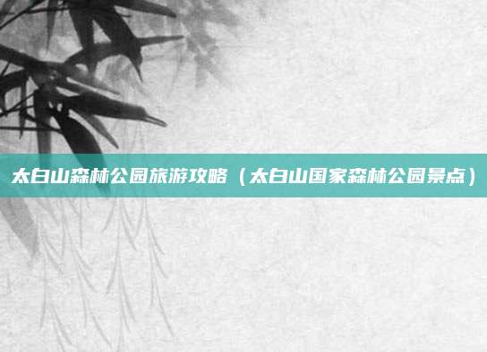 太白山森林公园旅游攻略(太白山国家森林公园景点)