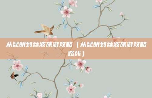 从昆明到荔波旅游攻略(从昆明到荔波旅游攻略路线)