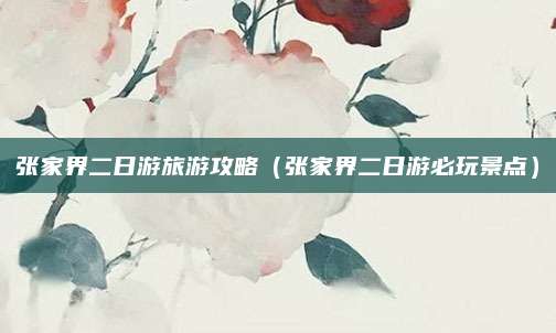 张家界二日游旅游攻略（张家界二日游必玩景点）