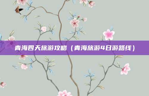青海四天旅游攻略（青海旅游4日游路线）