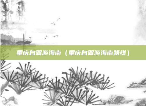 重庆自驾游海南（重庆自驾游海南路线）
