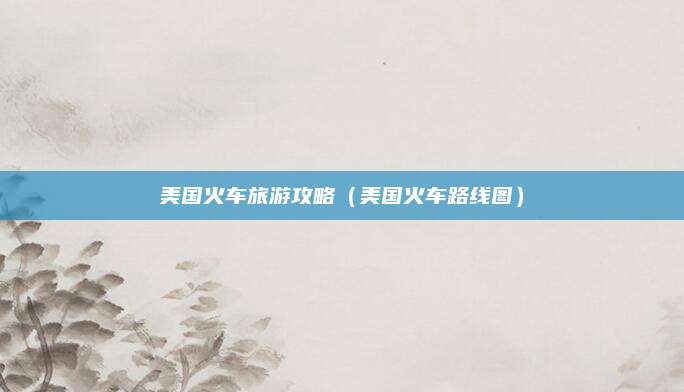 美国火车旅游攻略(美国火车路线图)