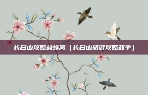 长白山攻略蚂蜂窝(长白山旅游攻略知乎)
