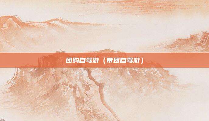 团购自驾游(带团自驾游)