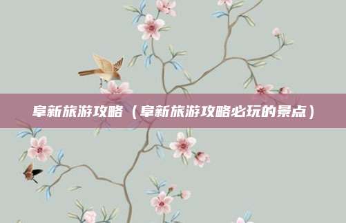 阜新旅游攻略（阜新旅游攻略必玩的景点）