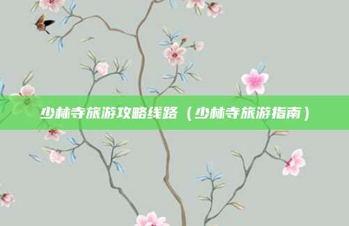 少林寺旅游攻略线路(少林寺旅游指南)