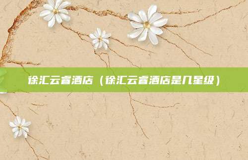 徐汇云睿酒店（徐汇云睿酒店是几星级）