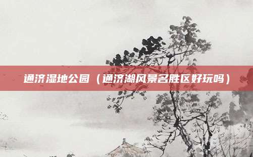 通济湿地公园（通济湖风景名胜区好玩吗）