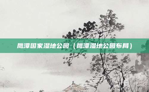 鹰潭国家湿地公园（鹰潭湿地公园布局）