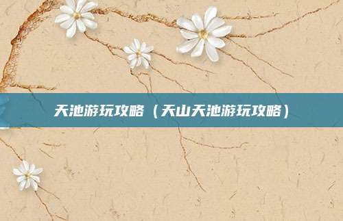 天池游玩攻略（天山天池游玩攻略）