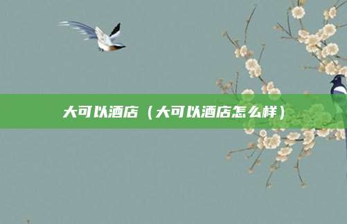 大可以酒店（大可以酒店怎么样）