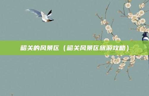韶关的风景区（韶关风景区旅游攻略）