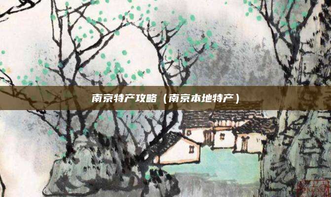南京特产攻略（南京本地特产）