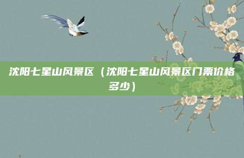 沈阳七星山风景区（沈阳七星山风景区门票价格多少）