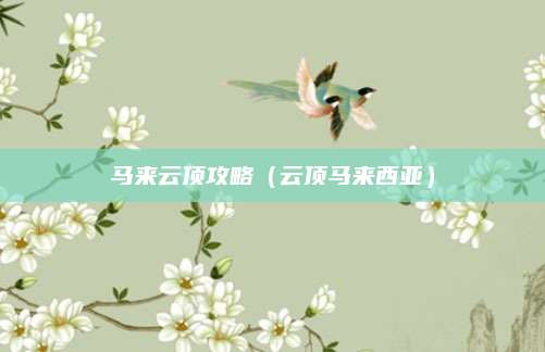 马来云顶攻略(云顶马来西亚)
