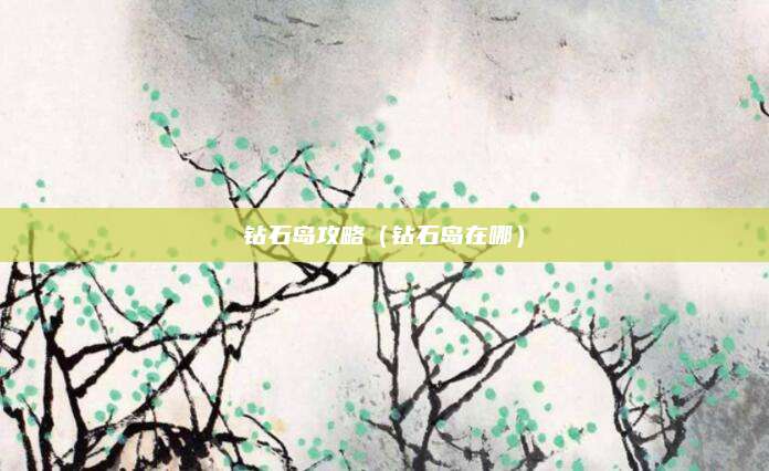 钻石岛攻略（钻石岛在哪）