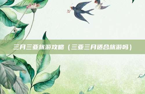 三月三亚旅游攻略(三亚三月适合旅游吗)