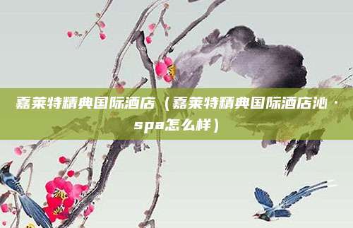 嘉莱特精典国际酒店(嘉莱特精典国际酒店沁·spa怎么样)