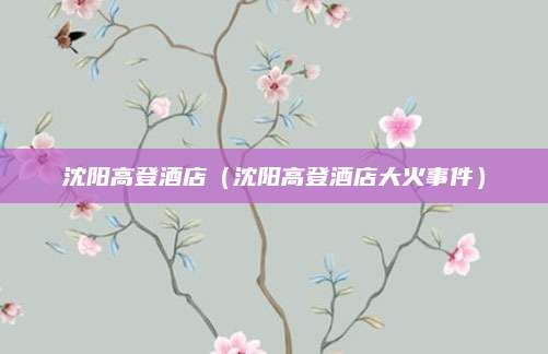 沈阳高登酒店（沈阳高登酒店大火事件）