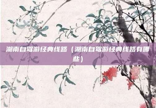 湖南自驾游经典线路(湖南自驾游经典线路有哪些)