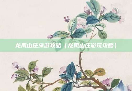 龙凤山庄旅游攻略(龙凤山庄游玩攻略)