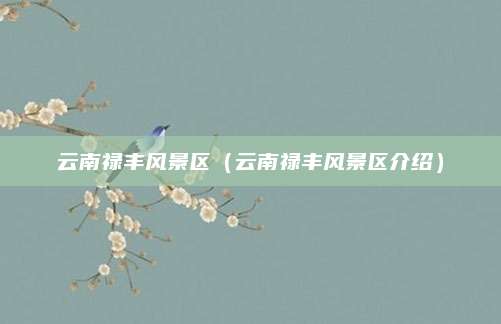 云南禄丰风景区（云南禄丰风景区介绍）
