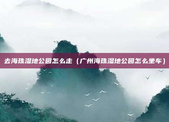 去海珠湿地公园怎么走(广州海珠湿地公园怎么坐车)