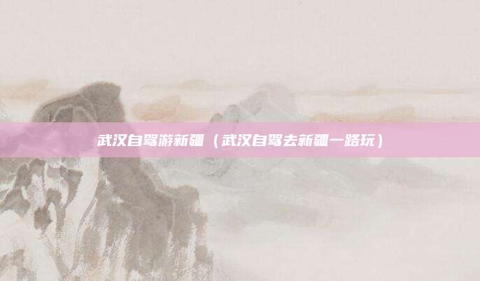 武汉自驾游新疆（武汉自驾去新疆一路玩）