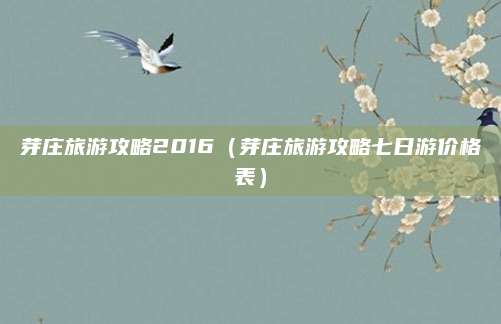 芽庄旅游攻略2016（芽庄旅游攻略七日游价格表）