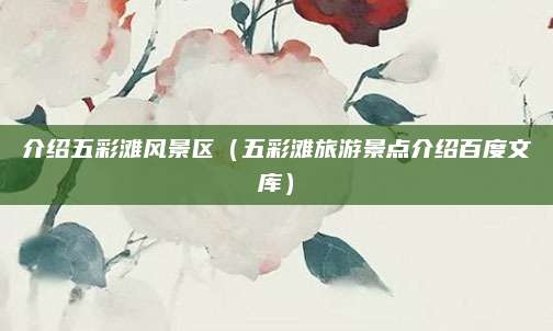 介绍五彩滩风景区(五彩滩旅游景点介绍百度文库)
