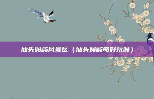 汕头妈屿风景区（汕头妈屿岛好玩吗）