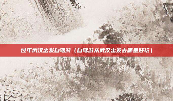 过年武汉出发自驾游(自驾游从武汉出发去哪里好玩)