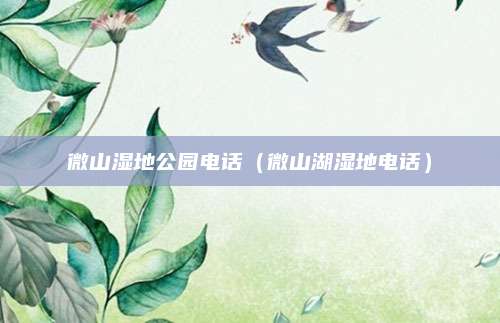 微山湿地公园电话(微山湖湿地电话)
