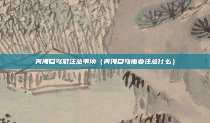 青海自驾游注意事项(青海自驾需要注意什么)