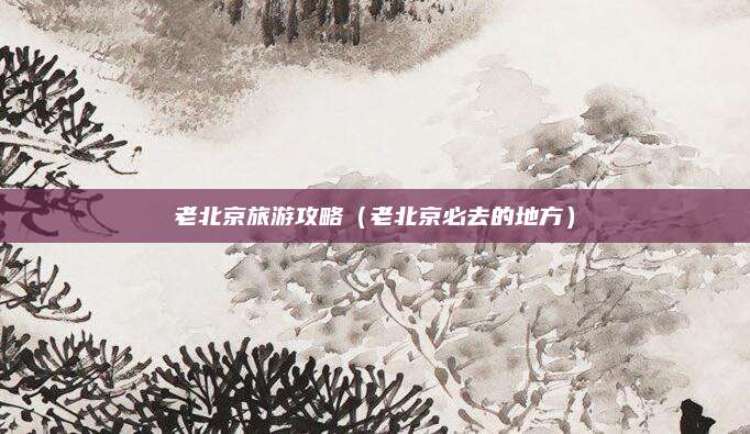 老北京旅游攻略(老北京必去的地方)