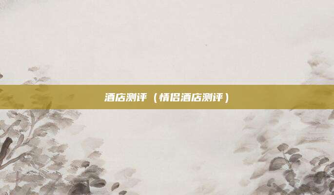 酒店测评（情侣酒店测评）