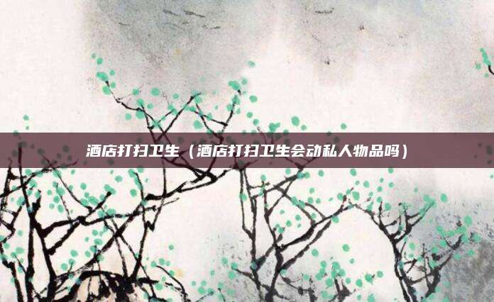 酒店打扫卫生（酒店打扫卫生会动私人物品吗）