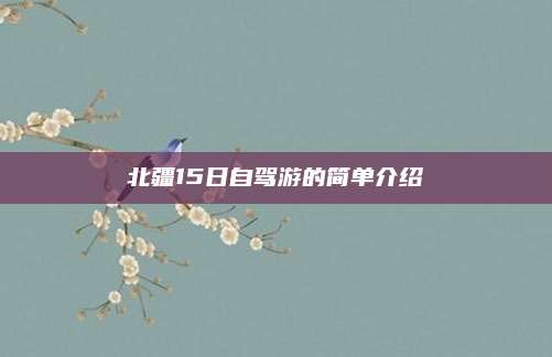 北疆15日自驾游的简单介绍
