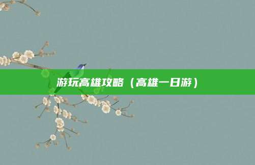 游玩高雄攻略(高雄一日游)