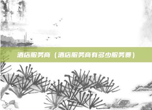 酒店服务商（酒店服务商有多少服务费）