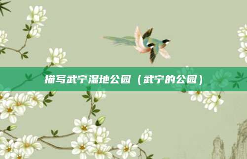 描写武宁湿地公园（武宁的公园）