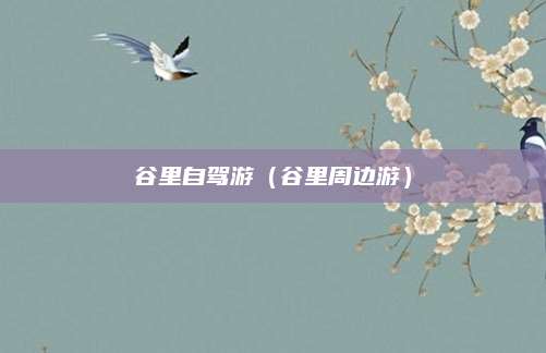 谷里自驾游（谷里周边游）